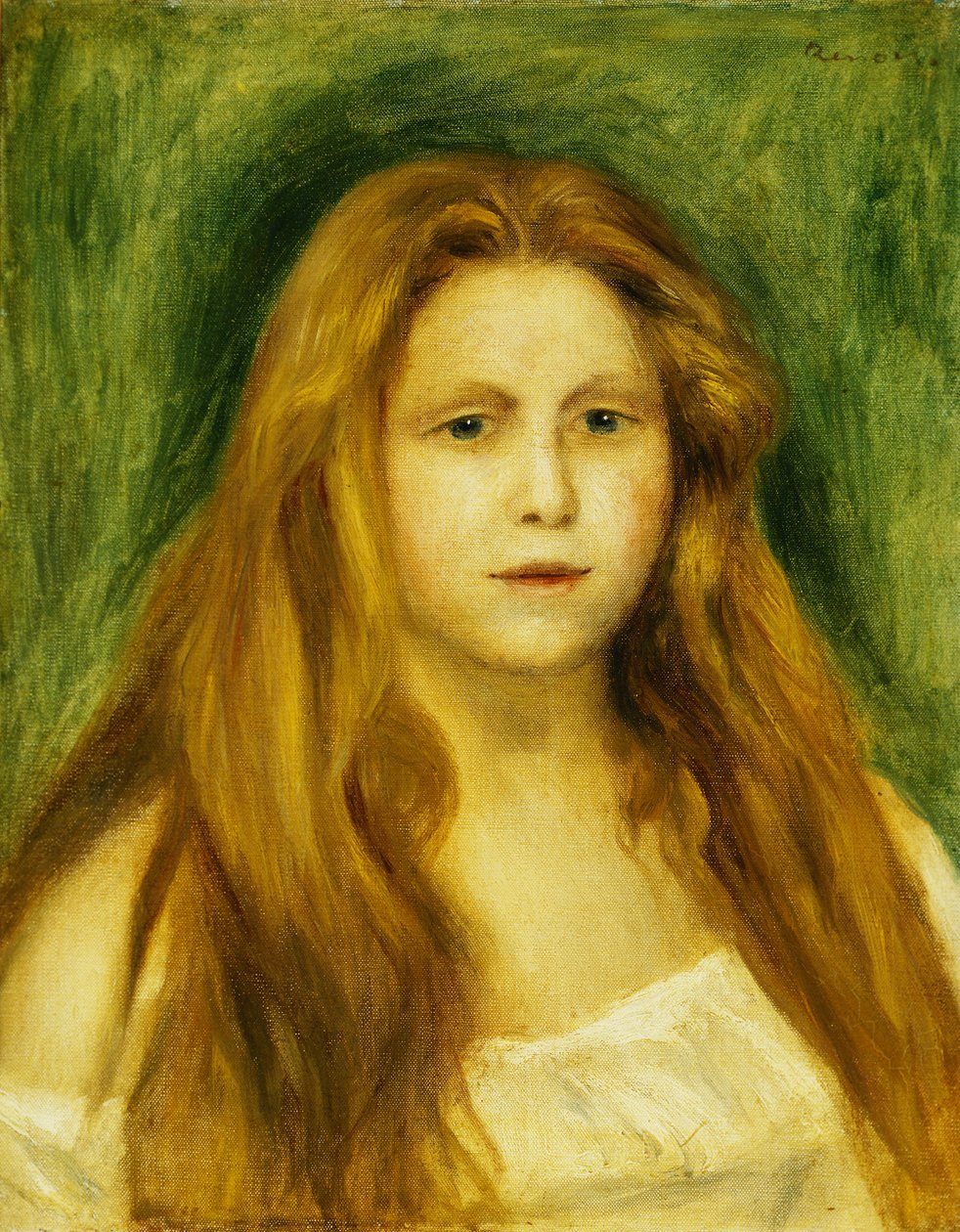 Head of Girl by Pierre Auguste Renoir