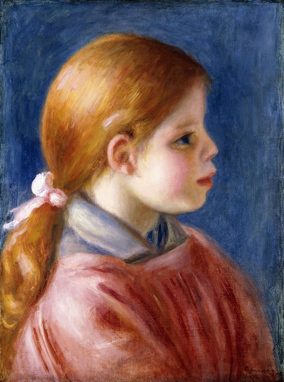 Head of a Young Girl by Pierre Auguste Renoir