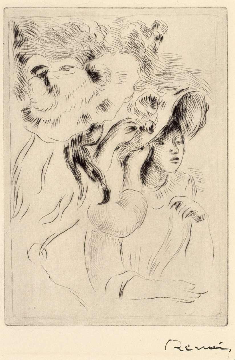 Pinning the Hat by Pierre Auguste Renoir