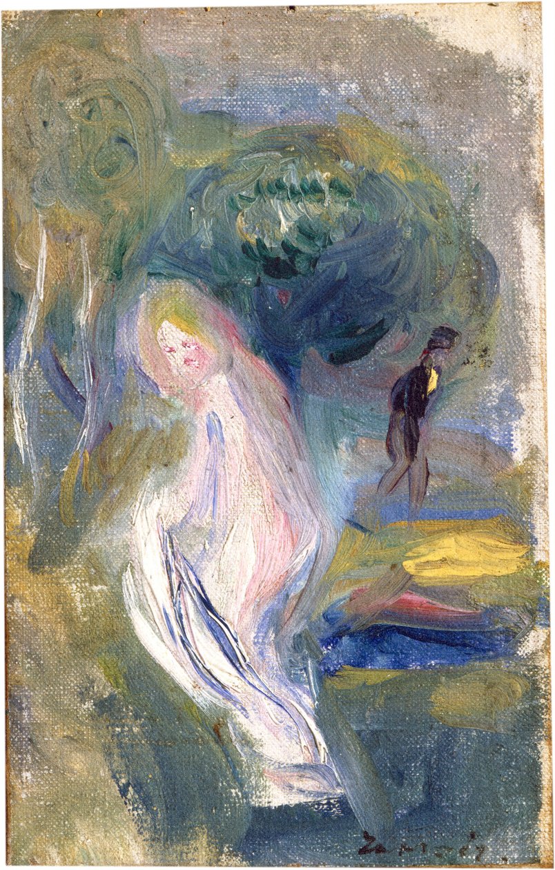 Nude with Figure in Background by Pierre Auguste Renoir