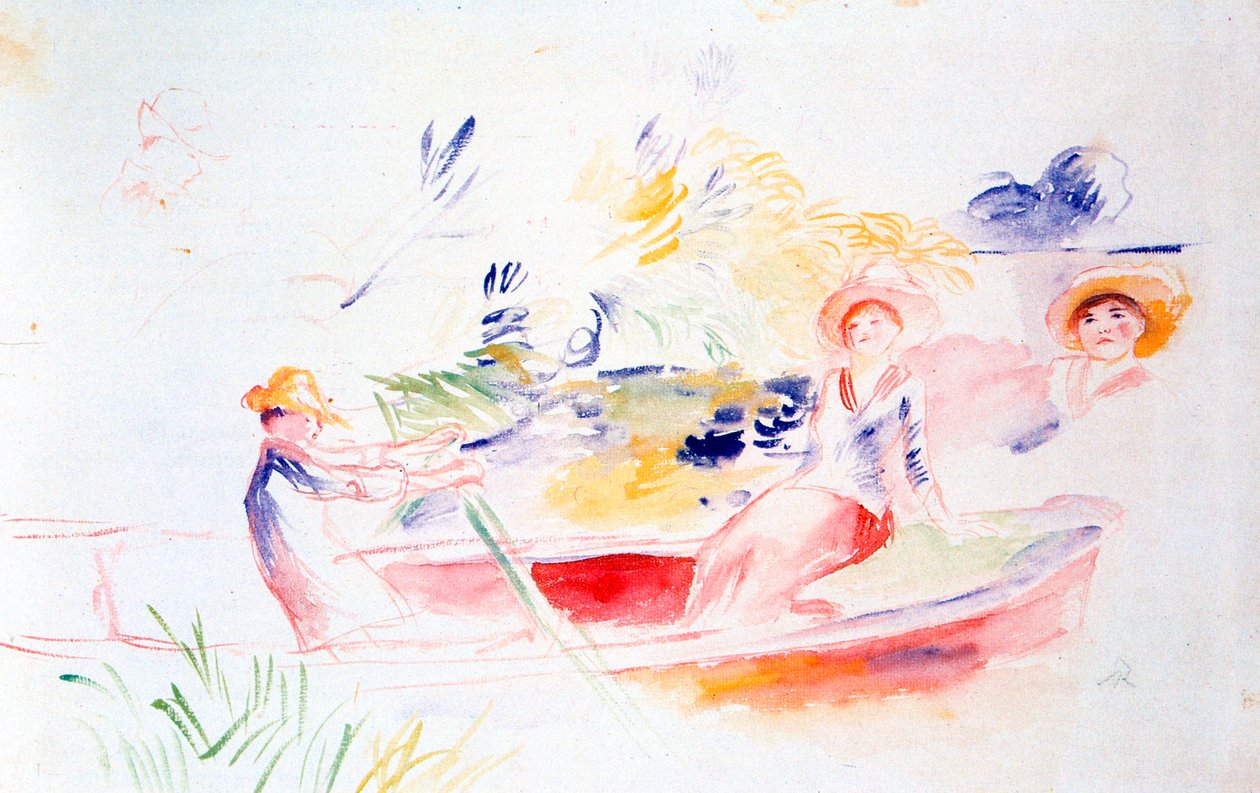 On the Riverbank by Pierre Auguste Renoir