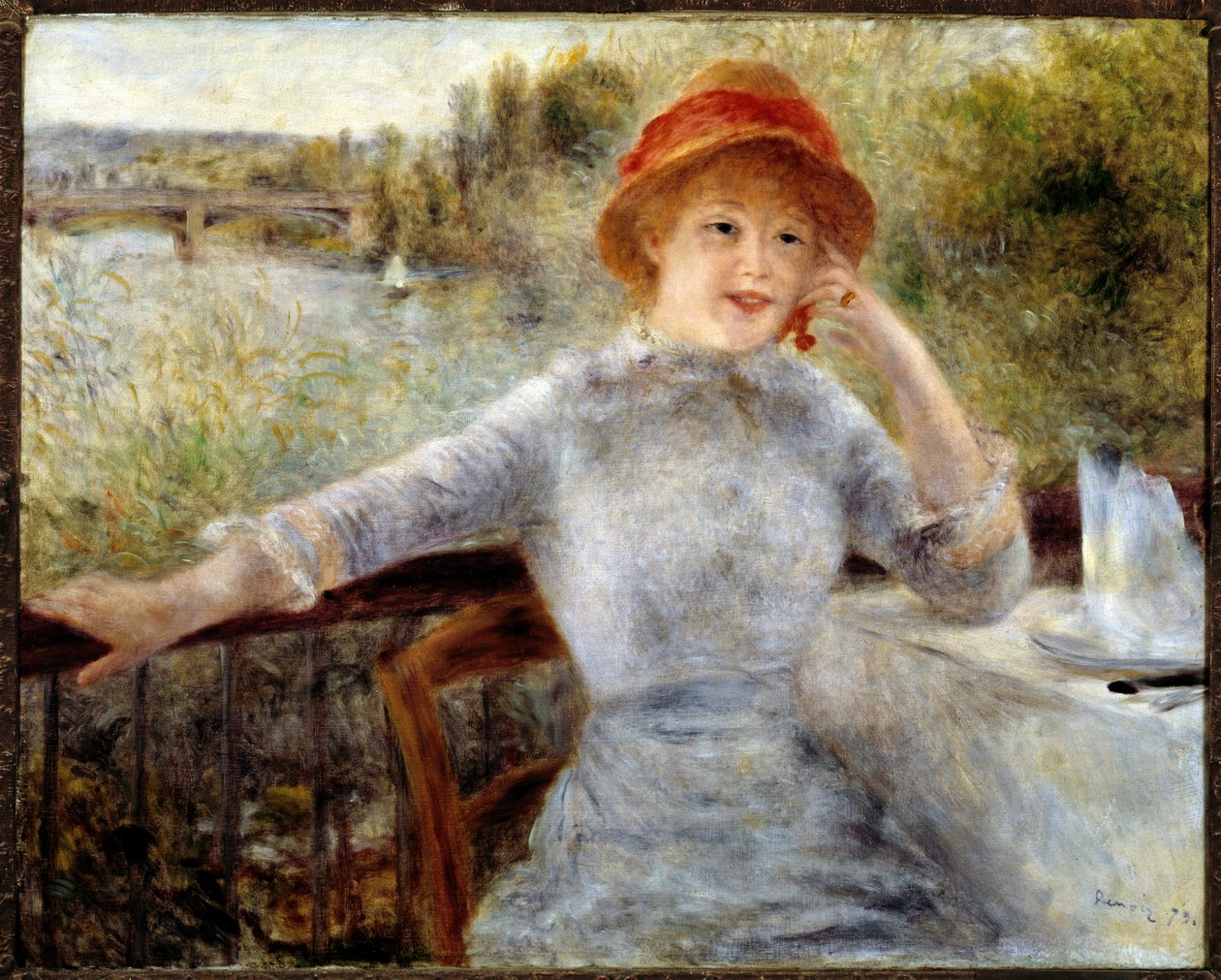 Portrait of Alphonsine Fournaise by Pierre Auguste Renoir