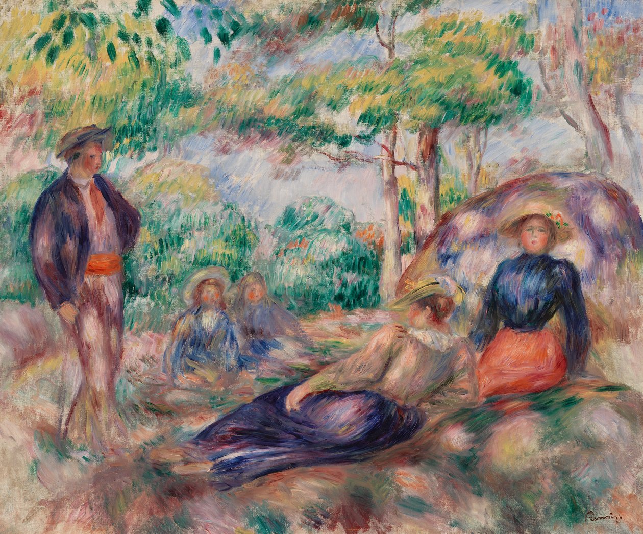 Resting in the Grass by Pierre Auguste Renoir