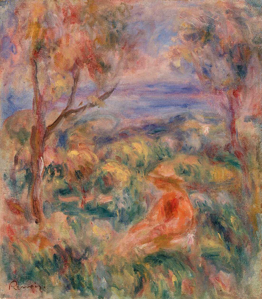Seated Woman with Sea in the Distance by Pierre Auguste Renoir