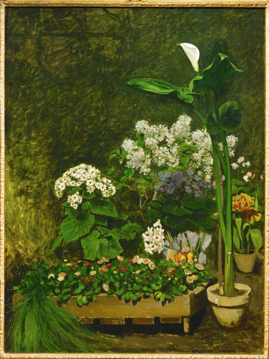 Still-life, Spring Flowers in a Conservatory by Pierre Auguste Renoir