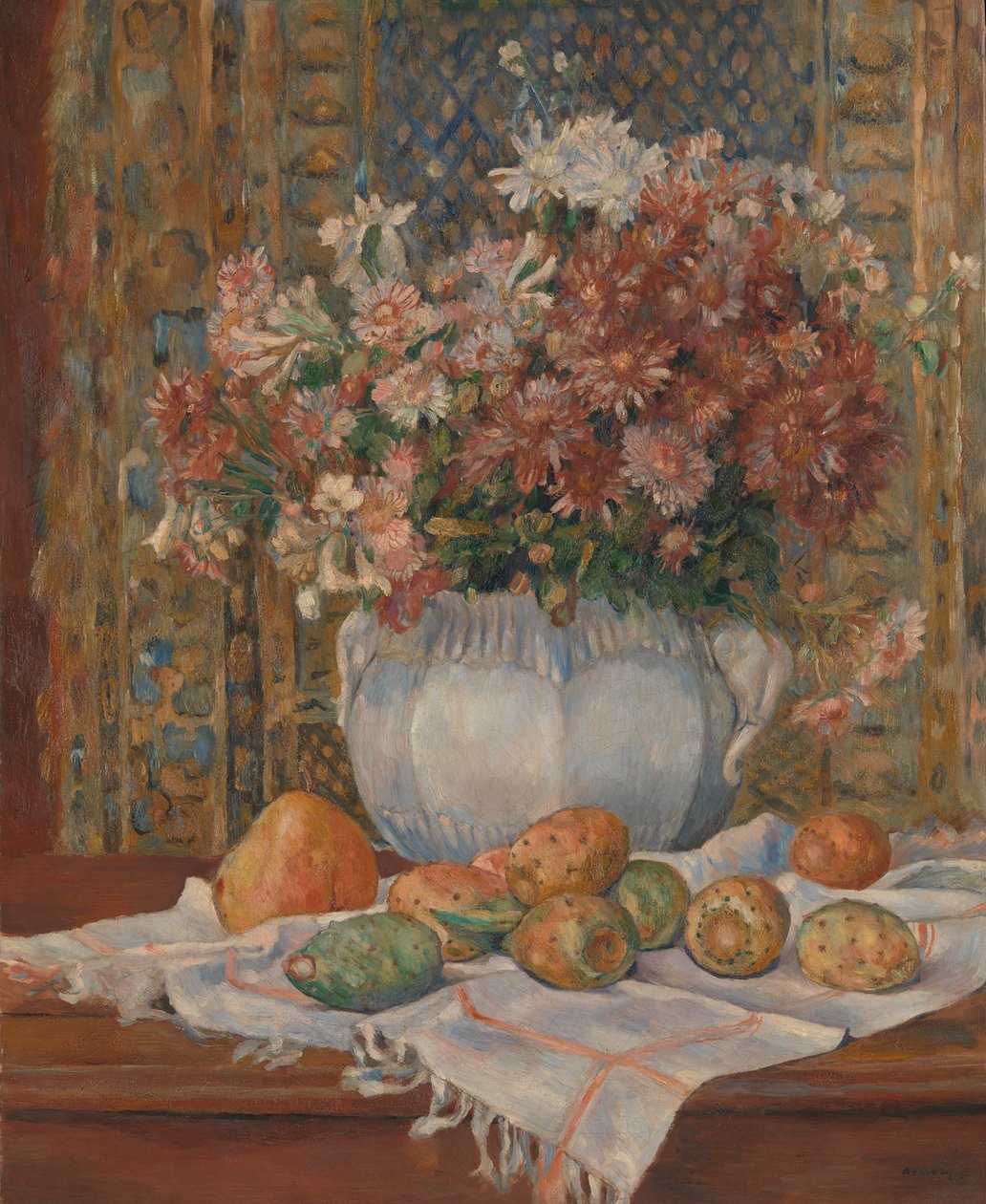 Still Life with Flowers and Prickly Pears by Pierre Auguste Renoir