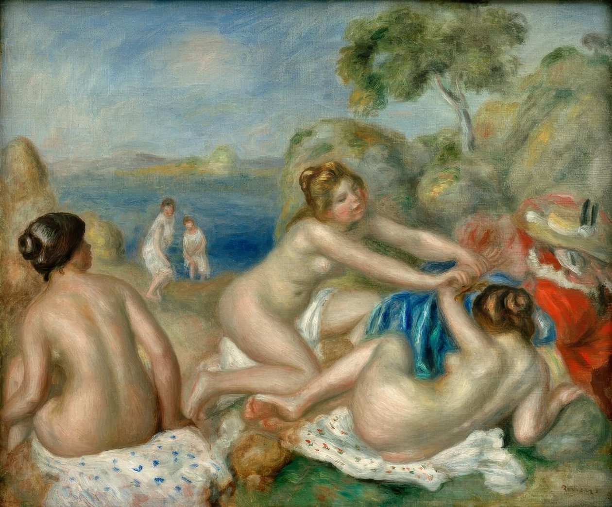 Three Bathers with Crab by Pierre Auguste Renoir