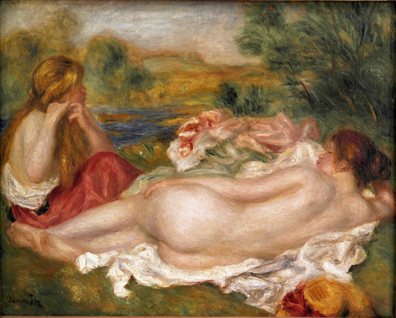 Two bathers. Painting by Pierre Auguste Renoir by Pierre Auguste Renoir