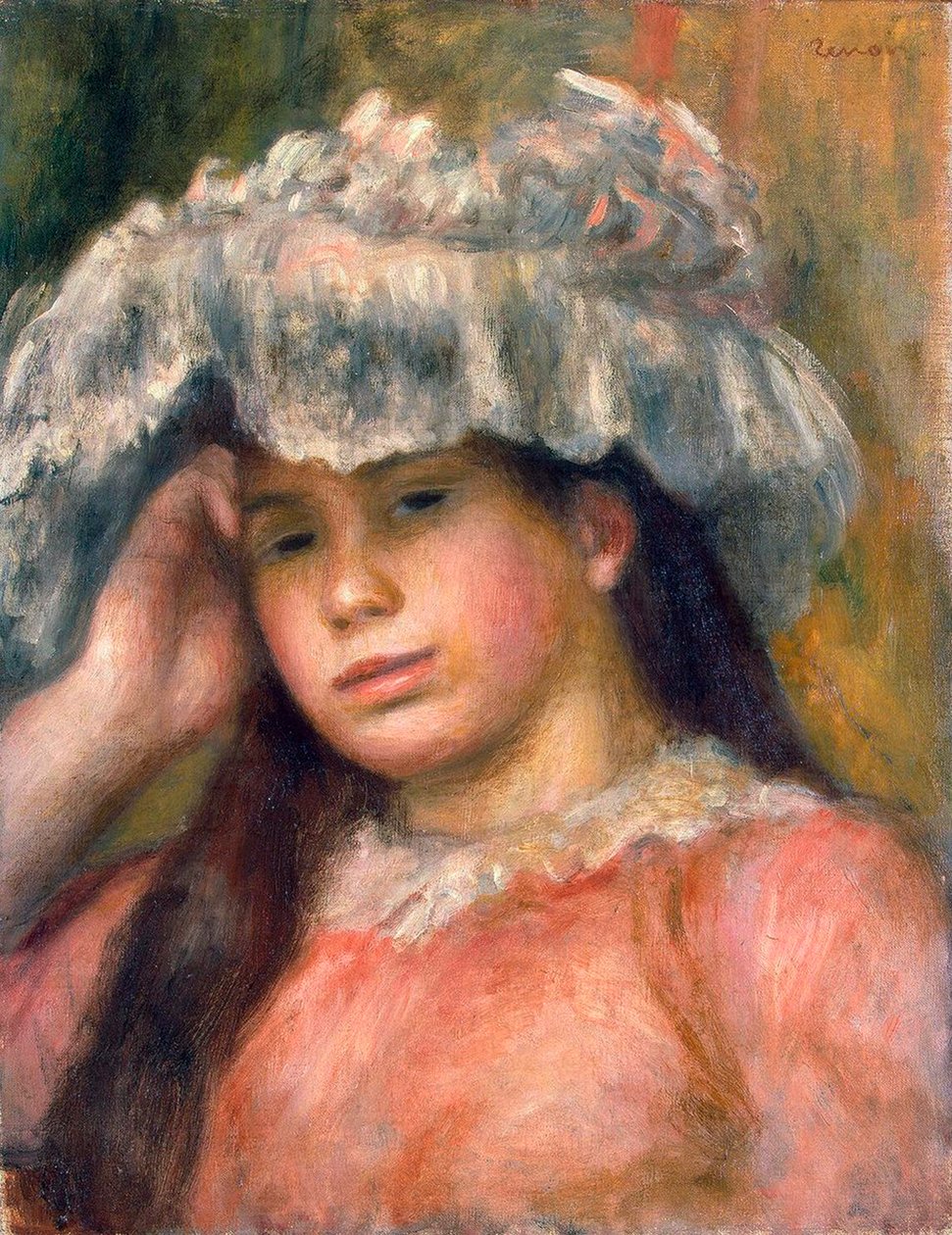 Young Girl in a Hat by Pierre Auguste Renoir