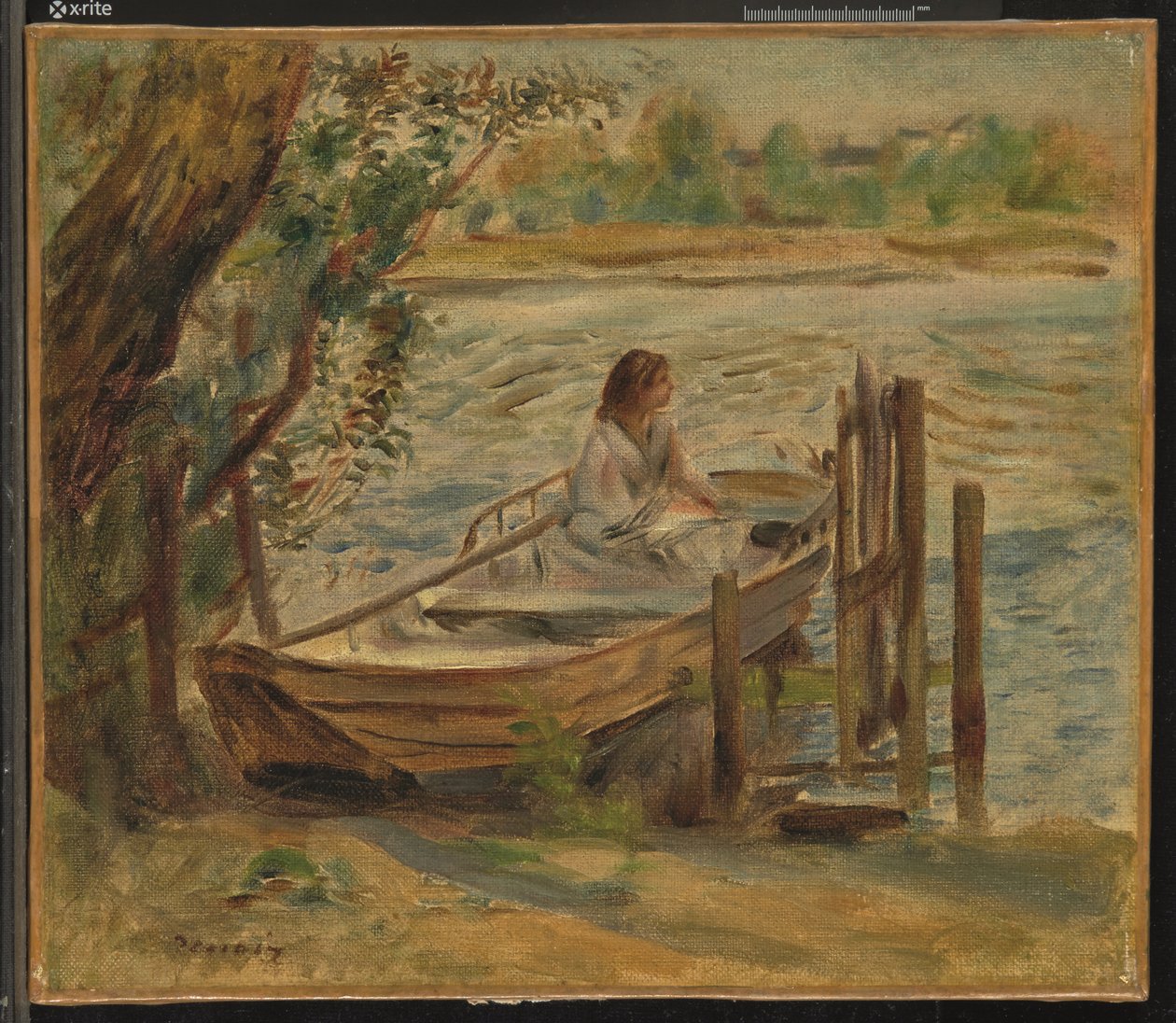 Young Woman in a Boat by Pierre Auguste Renoir