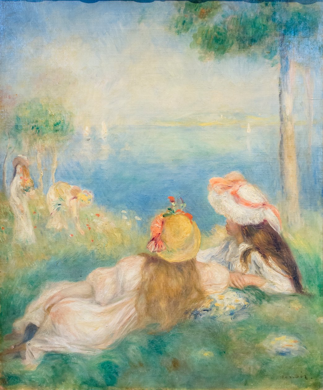 Young Girls by the Sea, c. 1894 by Pierre Auguste Renoir