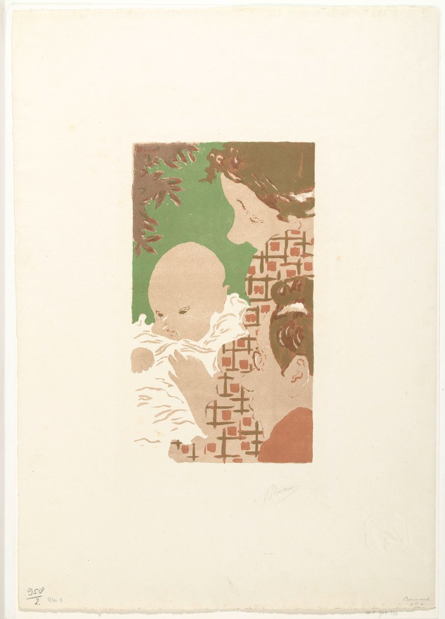 Andrée Terasse with son Jean and brother Pierre Bonnard (Family scene) by Pierre Bonnard