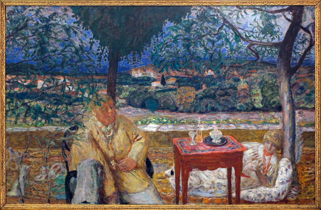 In the garden (conversation in Provence) by Pierre Bonnard