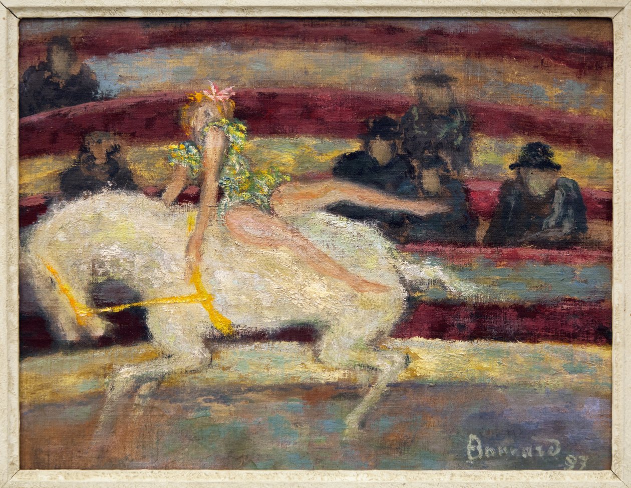 The Equestrian, scene of a circus equestrian show by Pierre Bonnard