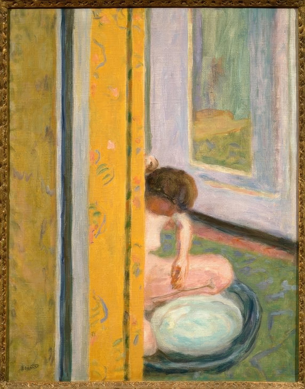 Nude with Yellow Curtain by Pierre Bonnard