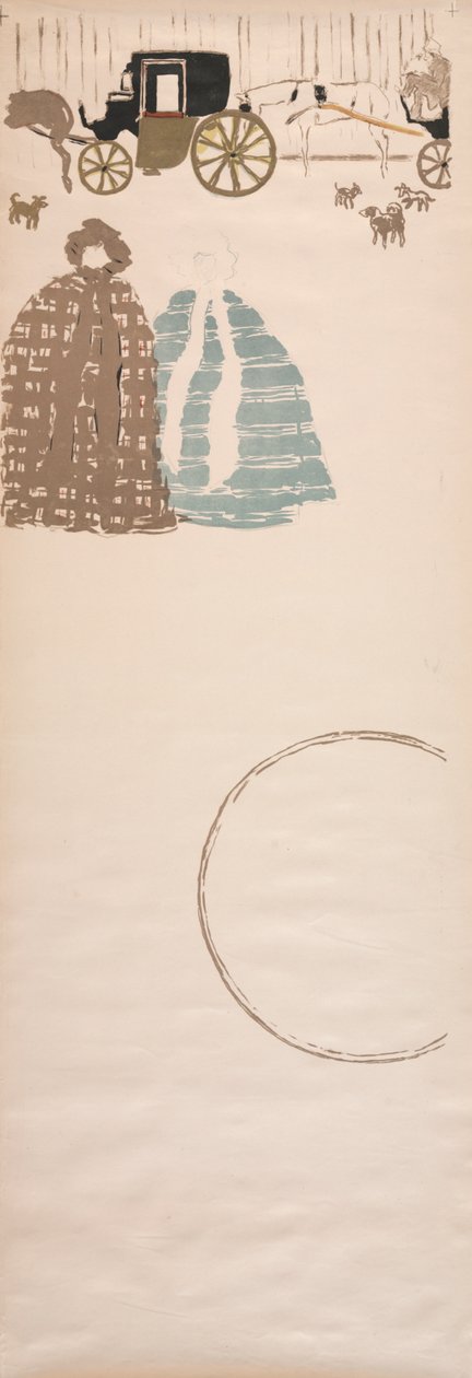 Nursemaids Promenade, Frieze of Carriages by Pierre Bonnard