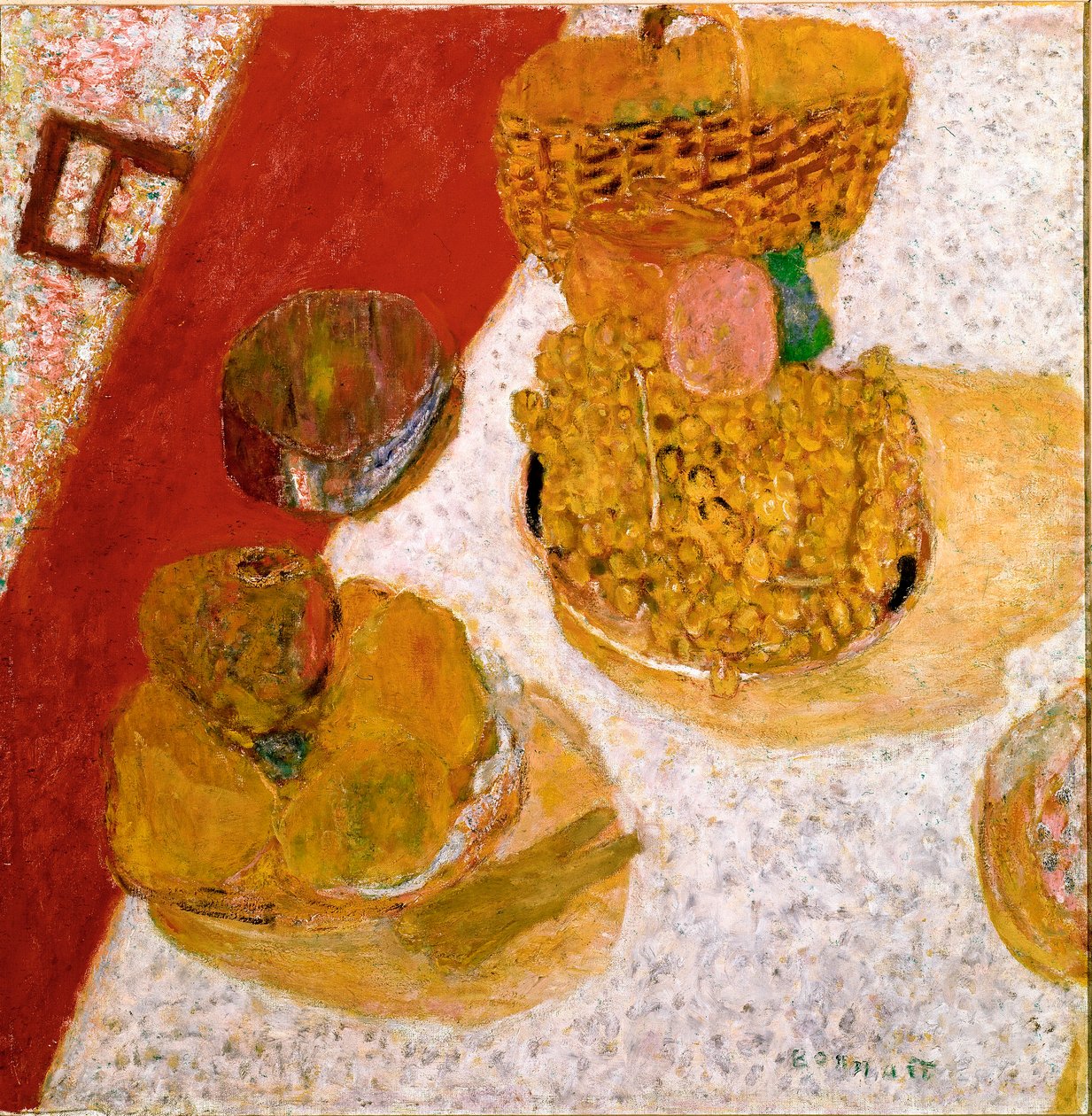 Table corner Still Life of Fruit by Pierre Bonnard