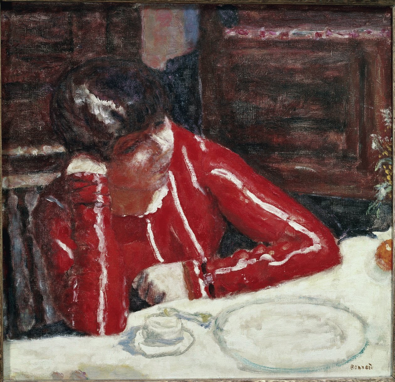 The Red Corsage by Pierre Bonnard