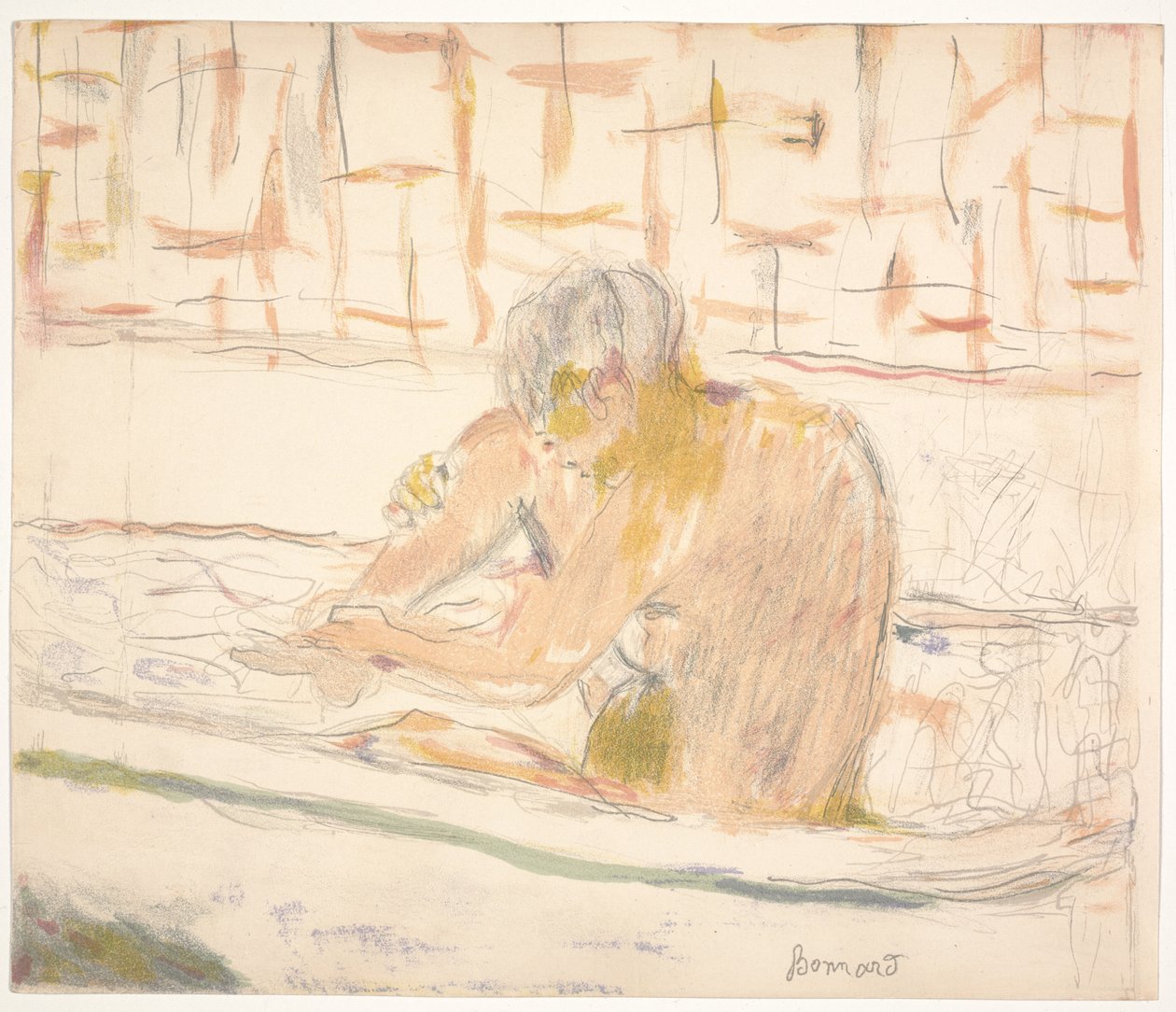 Woman Seated in Her Bath by Pierre Bonnard