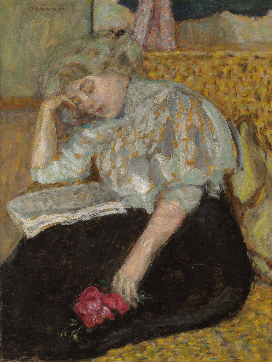 Woman with Rose by Pierre Bonnard