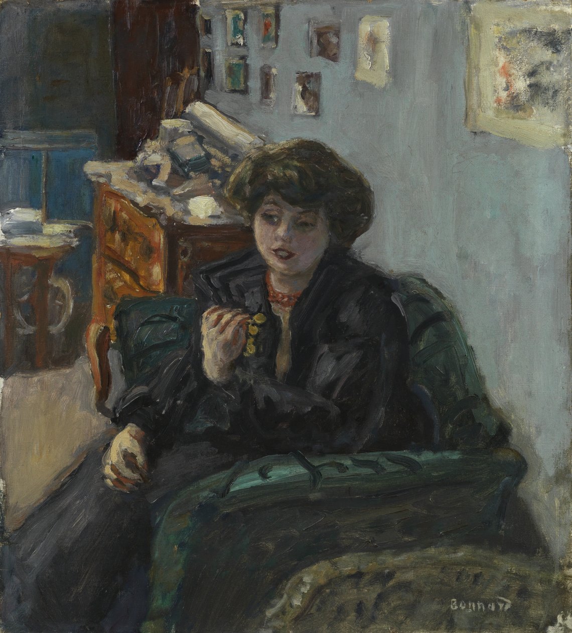 Young Woman in an Interior by Pierre Bonnard