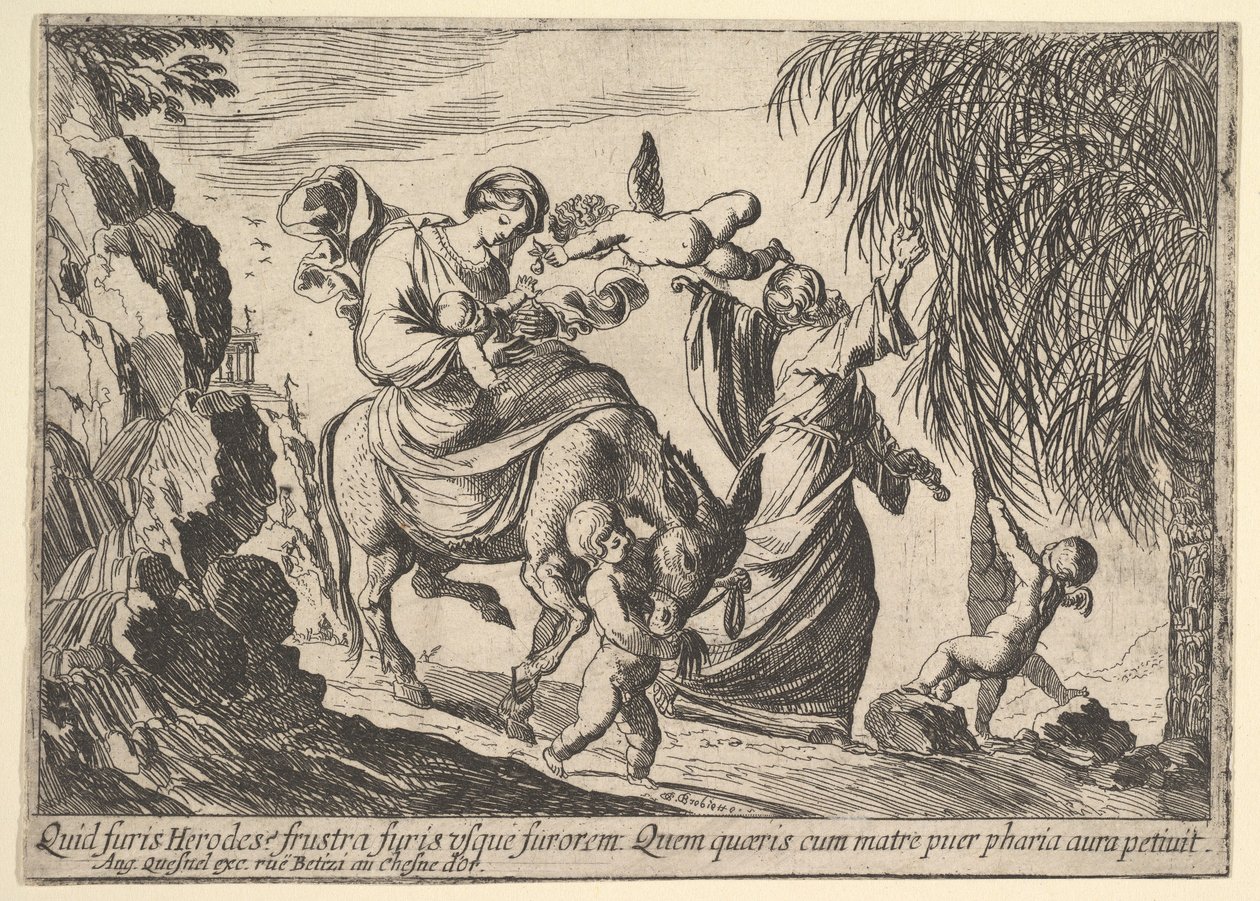 Angels Giving Dates to Child by Pierre Brebiette