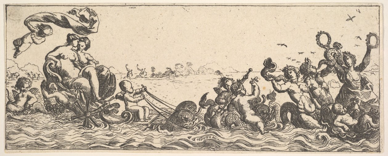 Two Women Sitting in a Shell by Pierre Brebiette