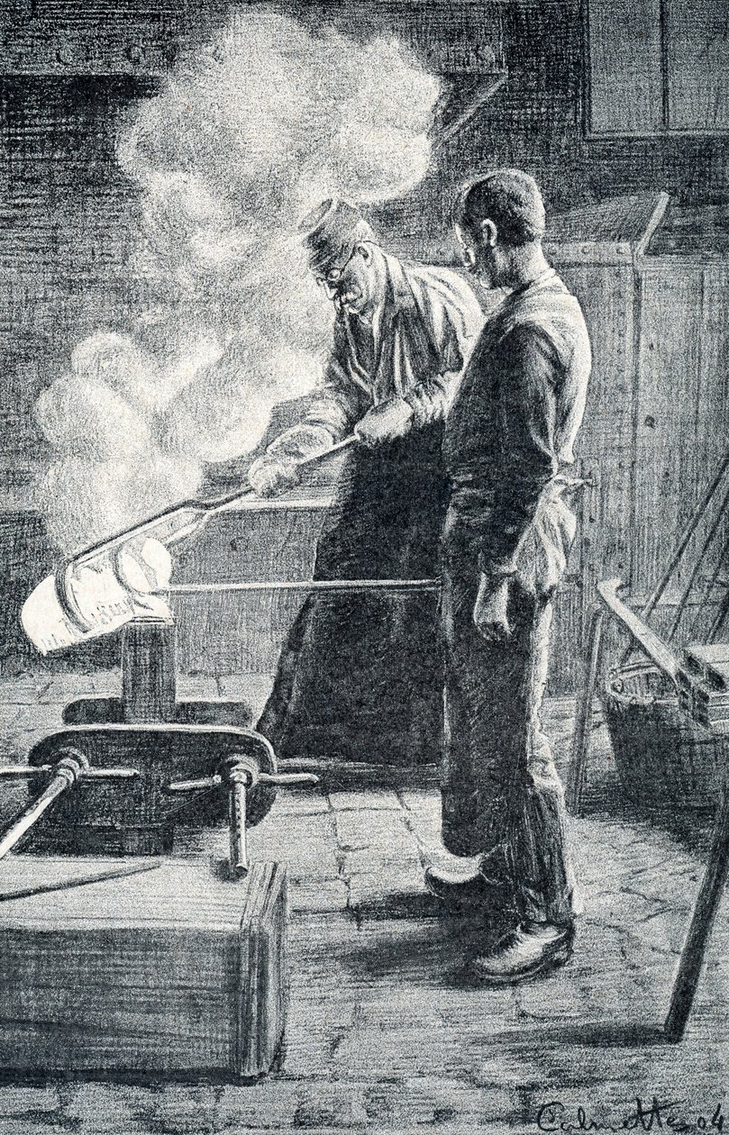 Manufacture of cutlery: cast ingot in a mold by Pierre Calmettes