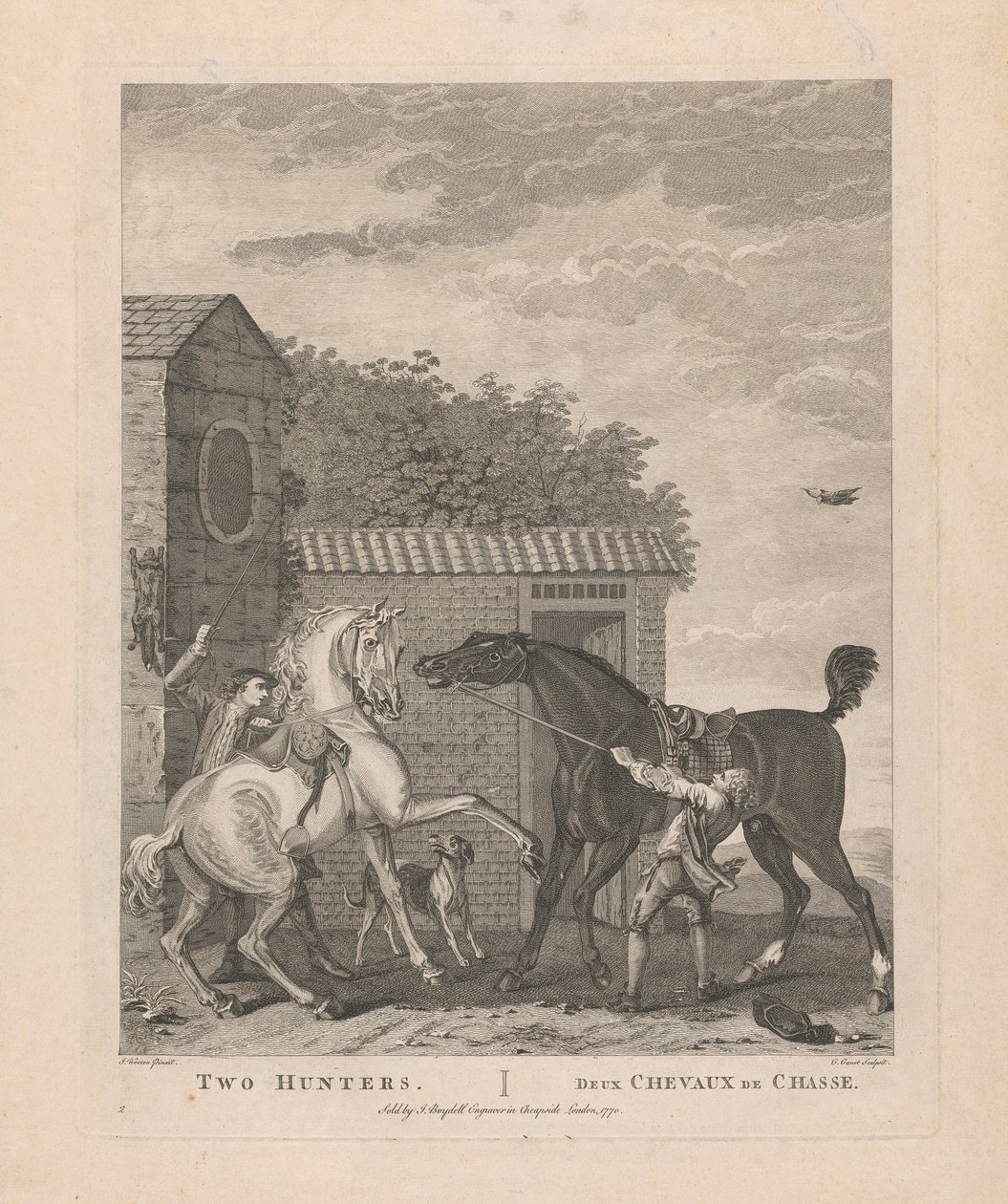 Two Hunters by Pierre Charles Canot