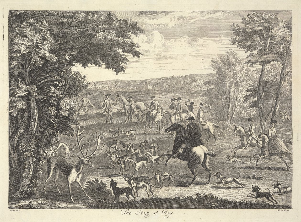 The Stag at Bay by Pierre Charles Canot