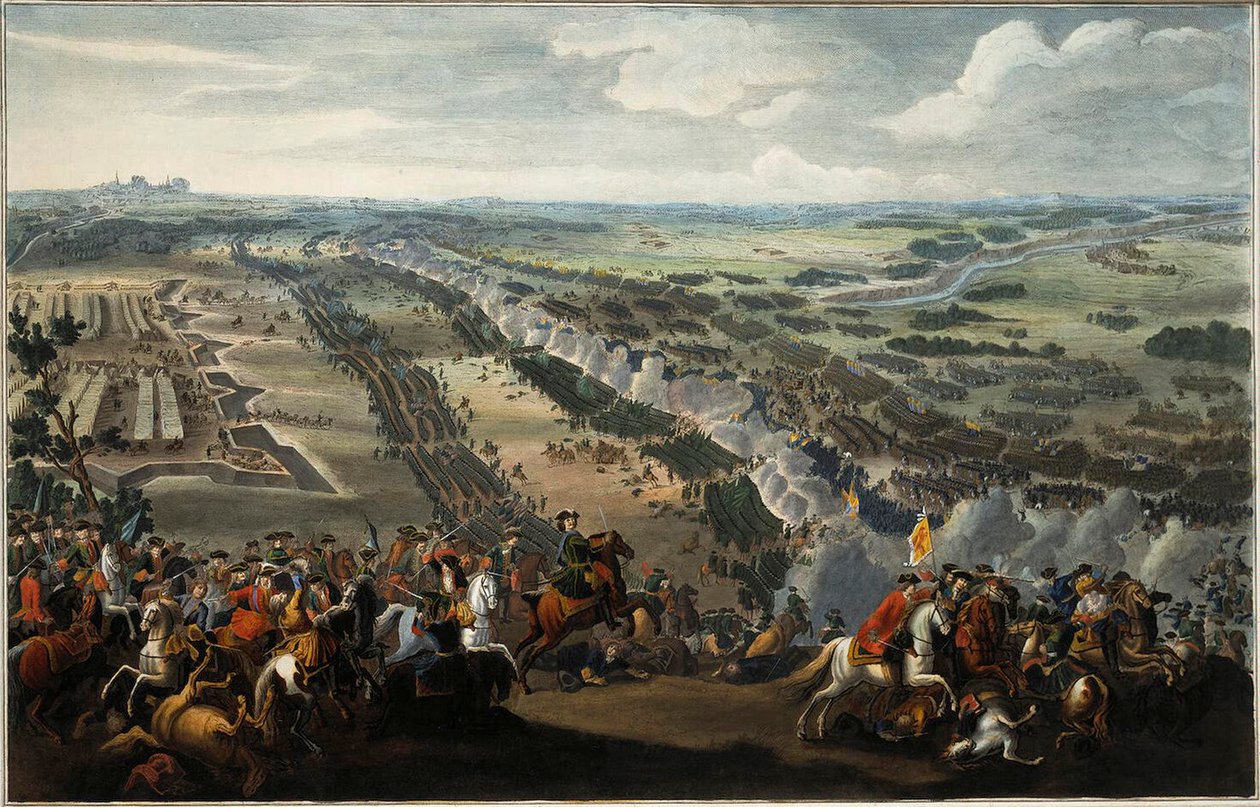The Battle of Poltava on 27th June 1709 by Pierre Denis II Martin