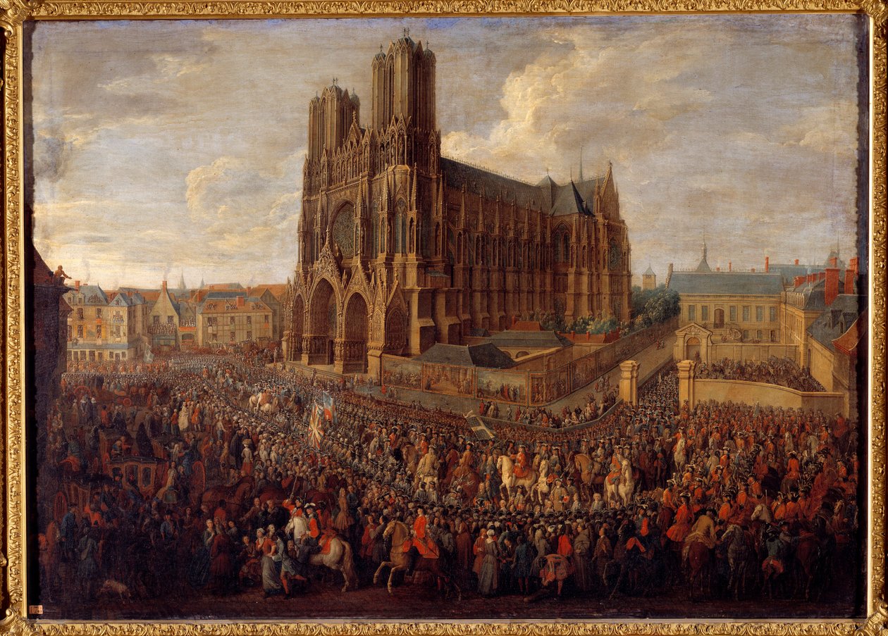 Cavalcade Leading Louis XV to the Abbey Saint Remy of Reims by Pierre Denis Martin
