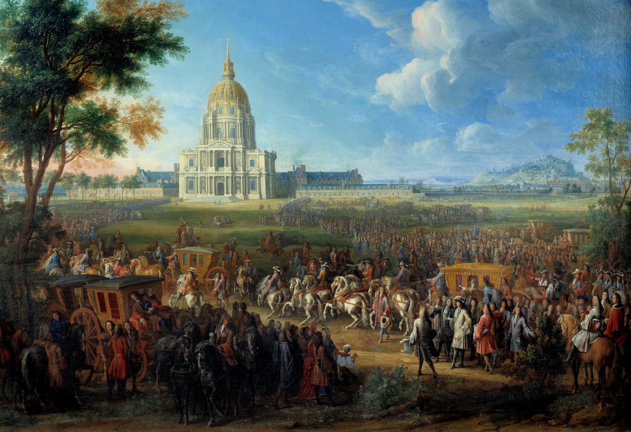 Visit of King Louis XIV to the Church of the Royal Hotel des Invalides by Pierre Denis Martin
