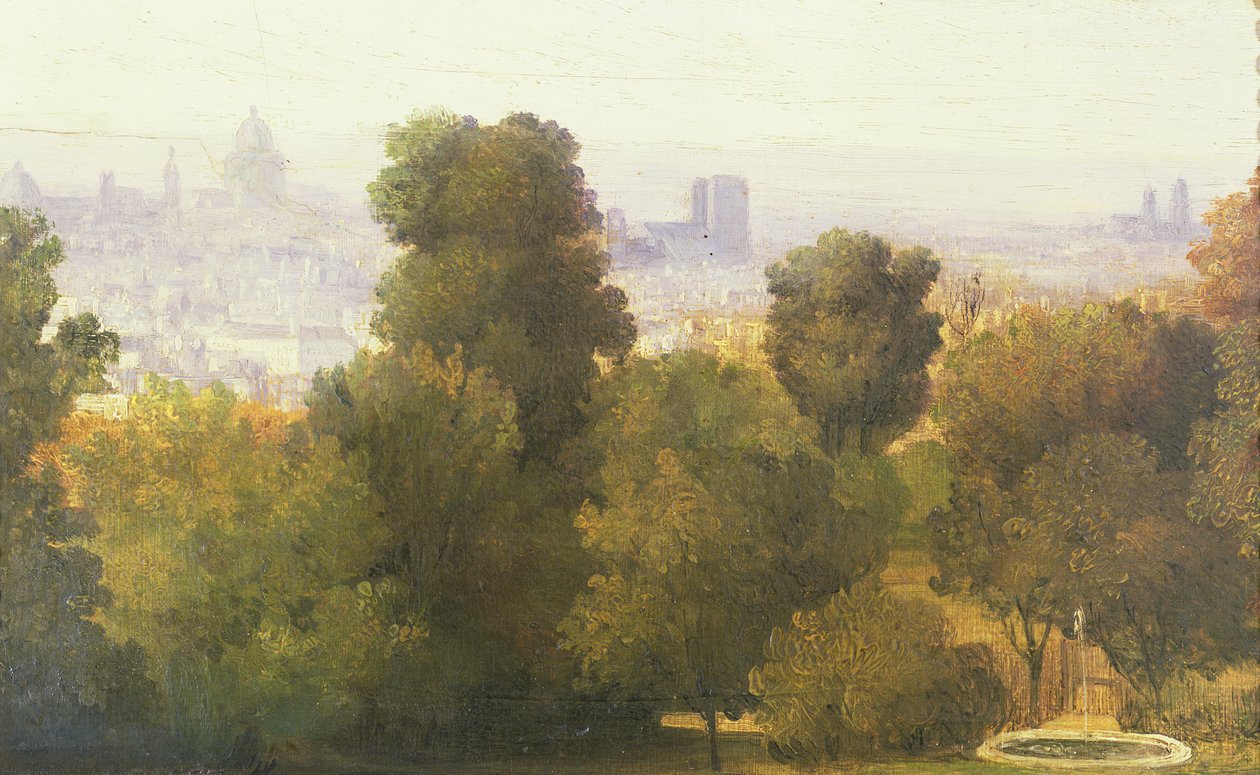 Paris Seen from the Heights of Belleville by Pierre Etienne Theodore Rousseau