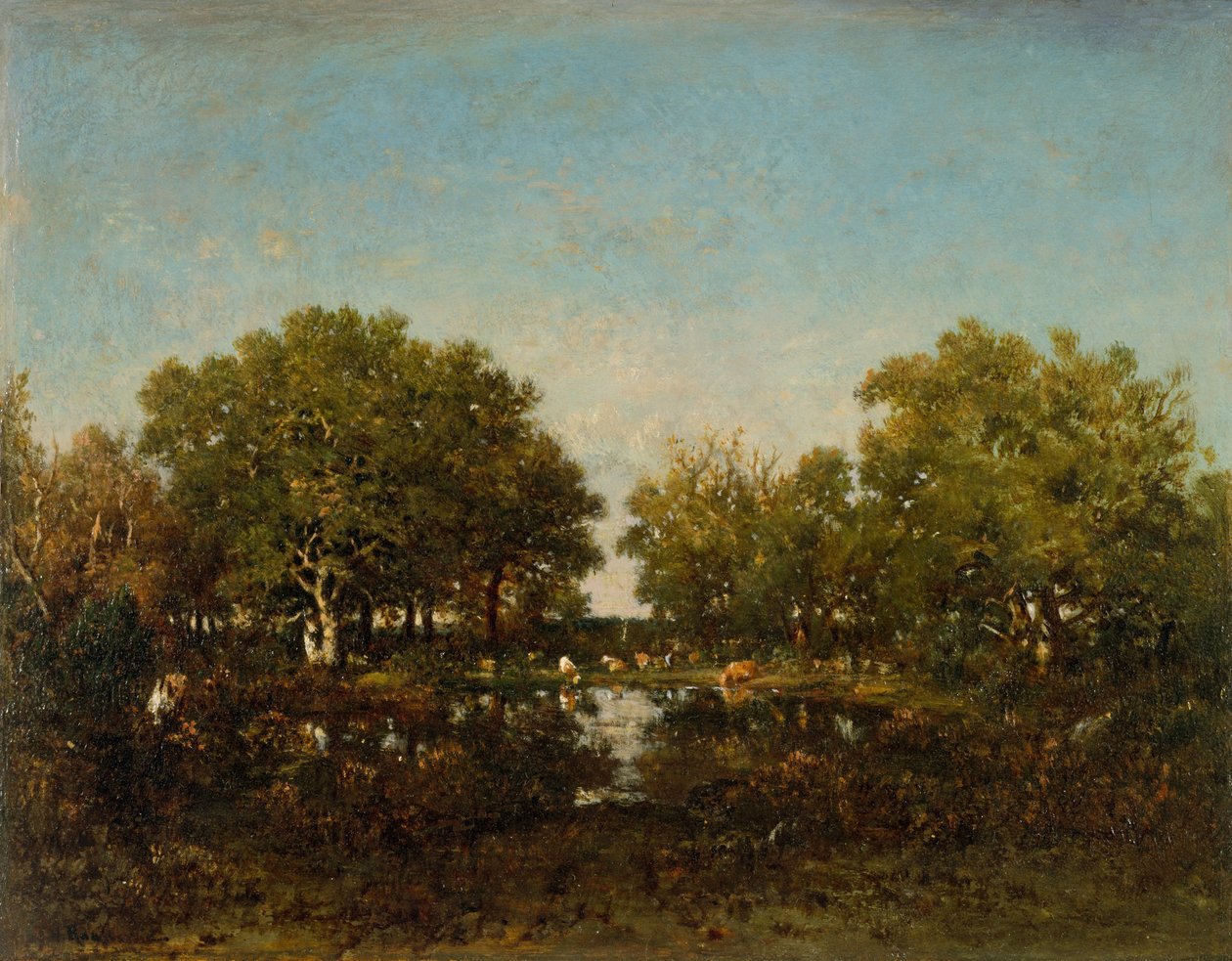 The Pool (Memory of the Forest of Chambord) by Pierre Etienne Theodore Rousseau