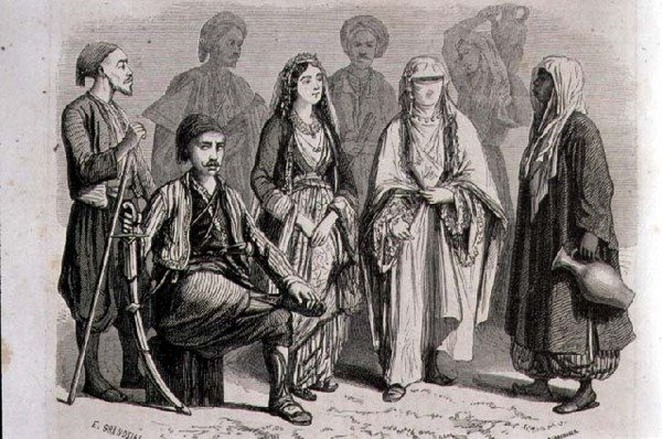 Anatolian Dress in the 1860s, engraved by Stephane Pannemaker by Pierre Eugene (after) Grandsire