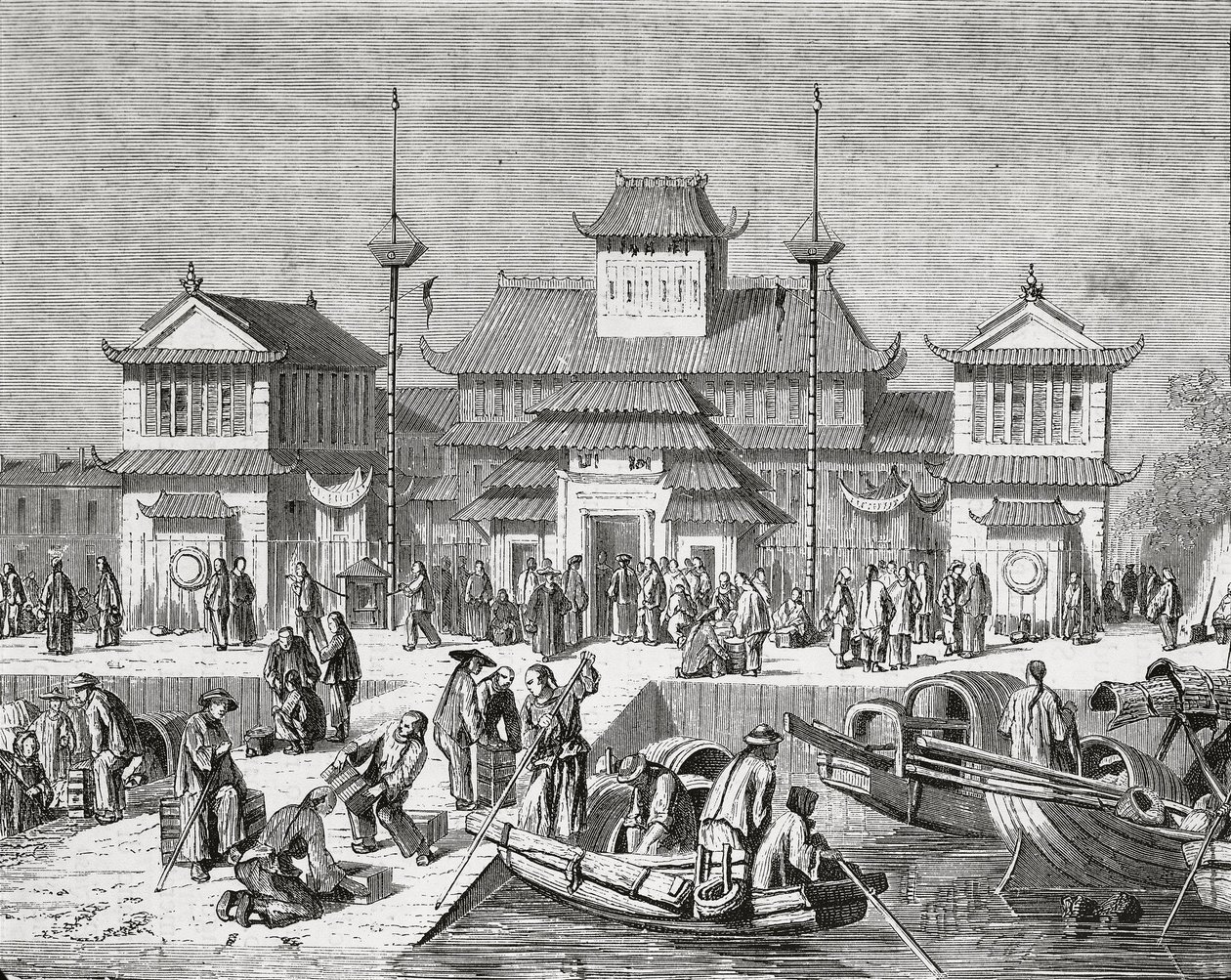 Shanghai Customs House, China by Pierre Eugene Grandsire