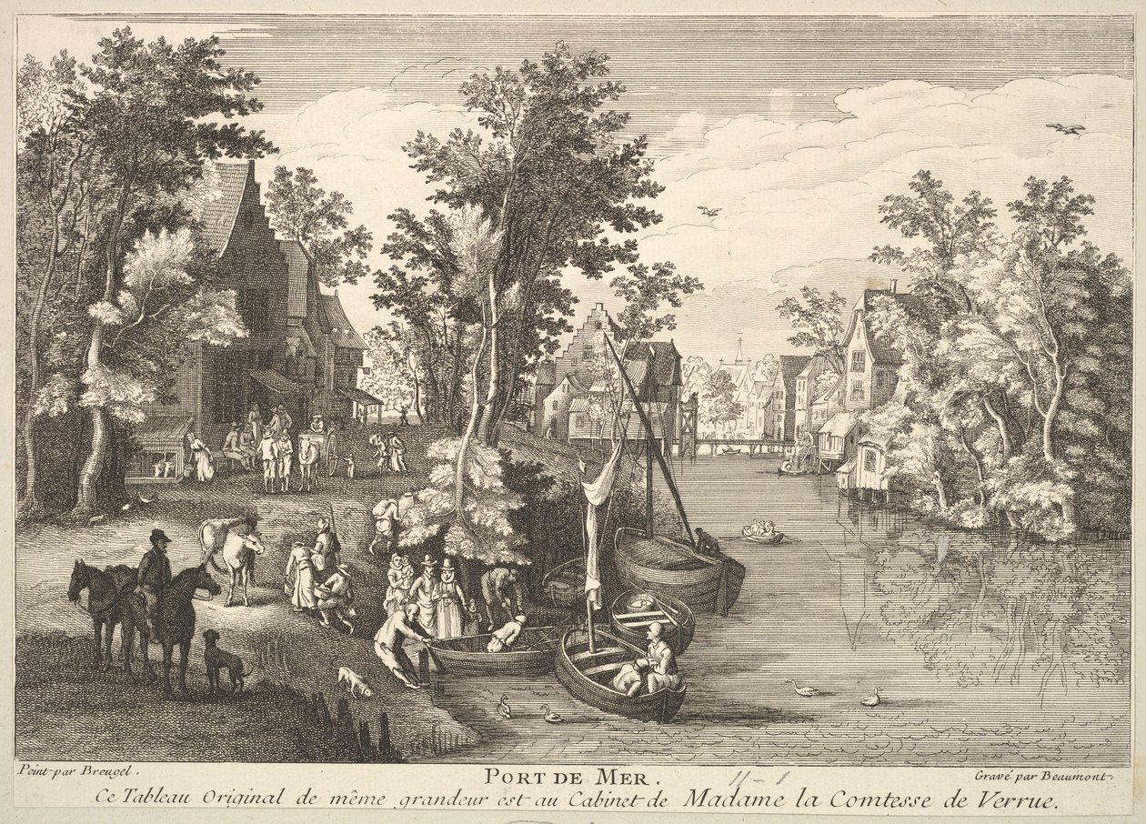 Sea Port after the painting in the collection of Madame la Comtesse de Verrue by Pierre Francois Beaumont