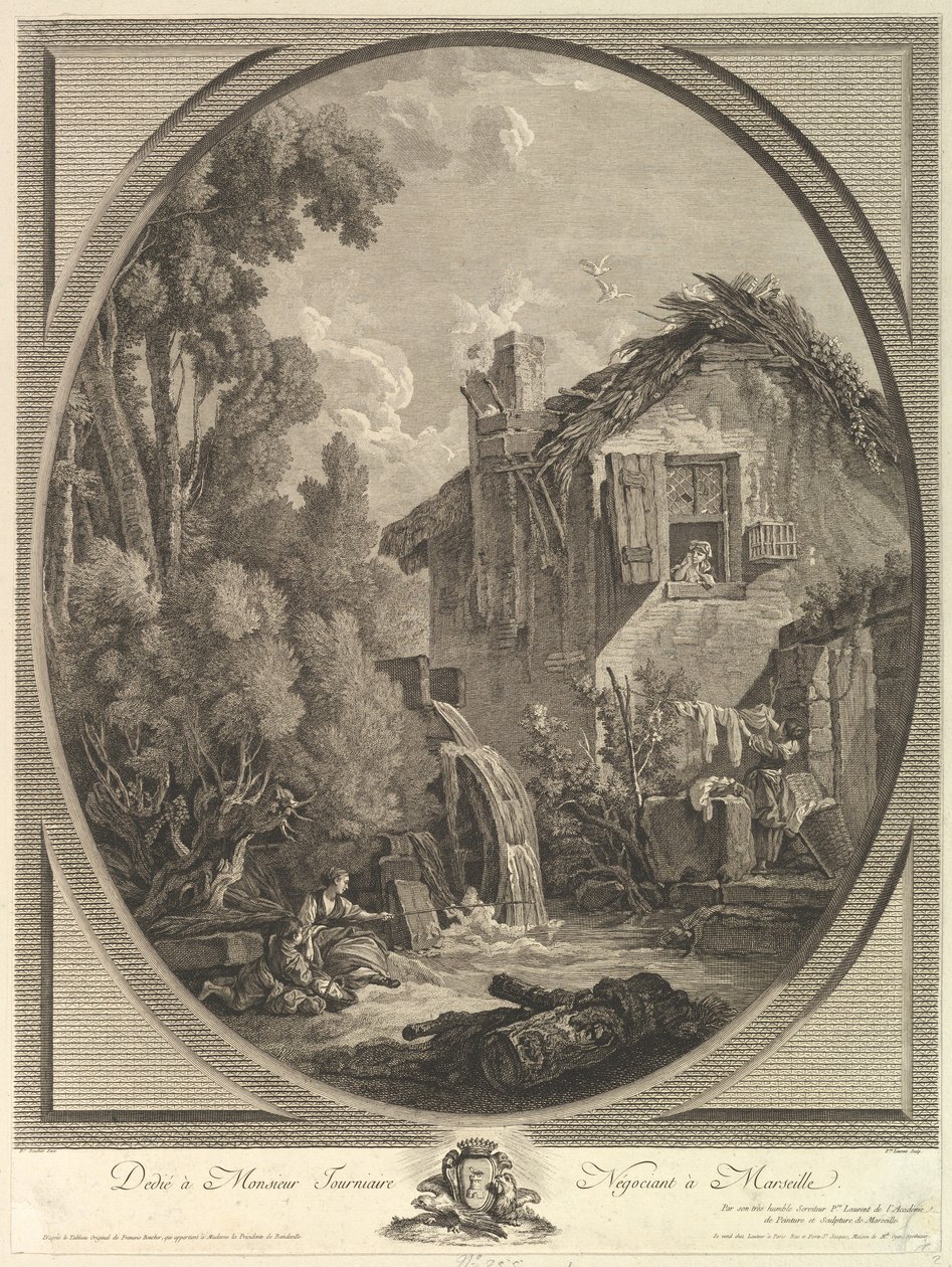Windmill Landscape, 18th century by Pierre Francois Laurent