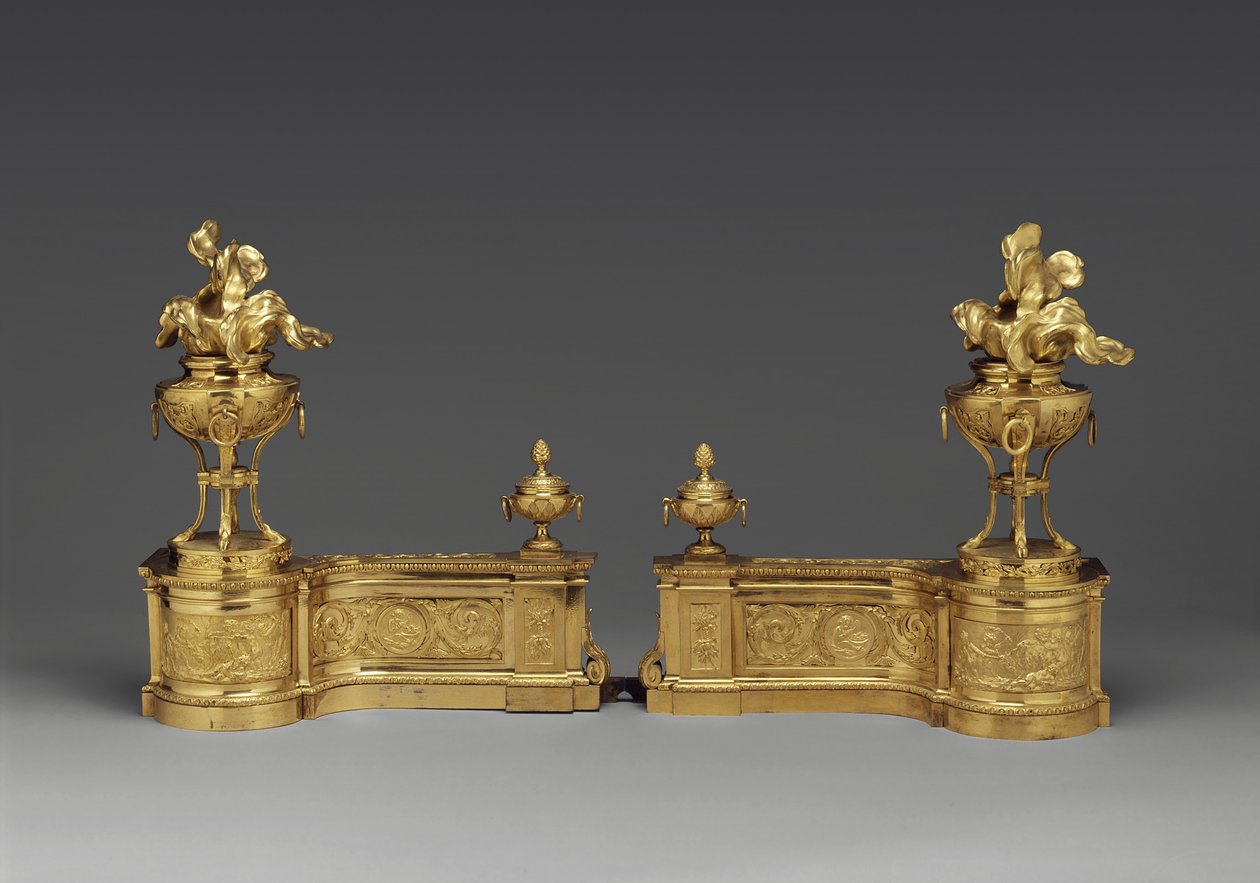 Andirons by Pierre Gouthière