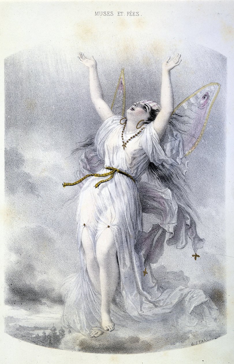 Fairy: La Peri - in "Les femmes mythologiques", by Mery and Foelix, illustrated by G. Staal, ed. by Gouet by Pierre Gustave Eugene Staal