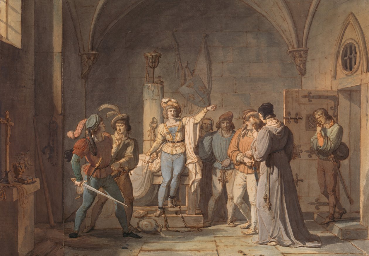 Joan of Arc Imprisoned in Rouen by Pierre Henri Revoil