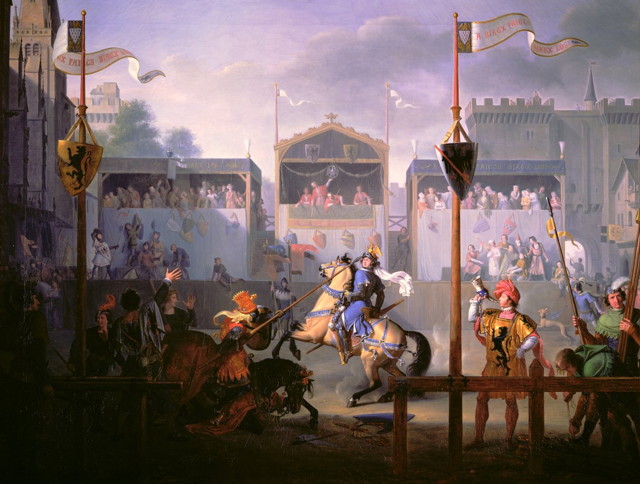 Scene of a Tournament in the Fourteenth Century by Pierre Henri Revoil