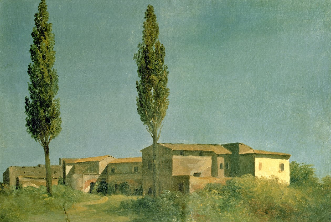 At the Villa Farnese: The Two Poplars by Pierre Henri de Valenciennes