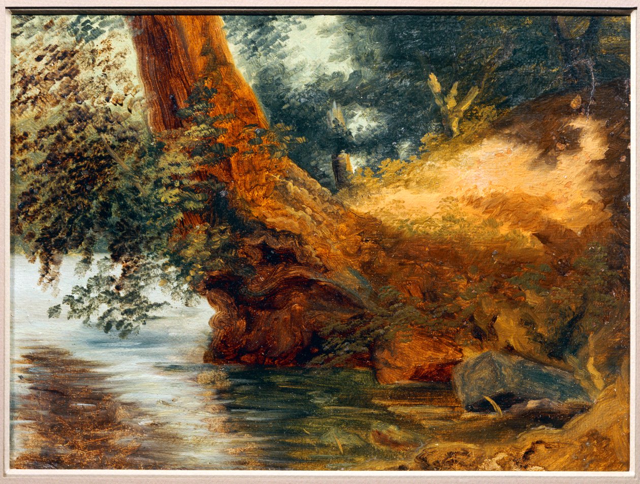 On the Lakefront of Lake Nemi by Pierre Henri de Valenciennes