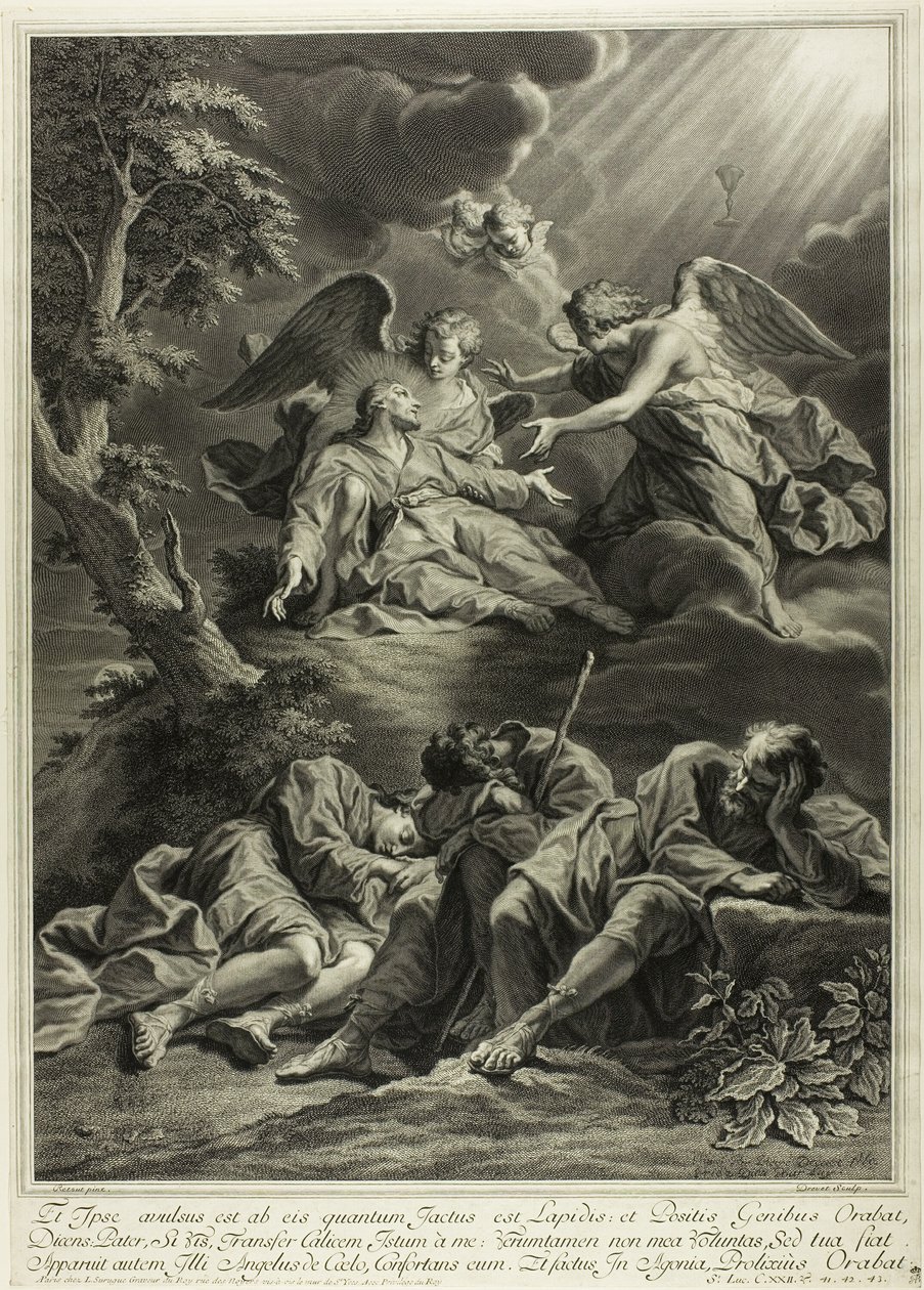 Christ at Gethsemane by Pierre Imbert Drevet
