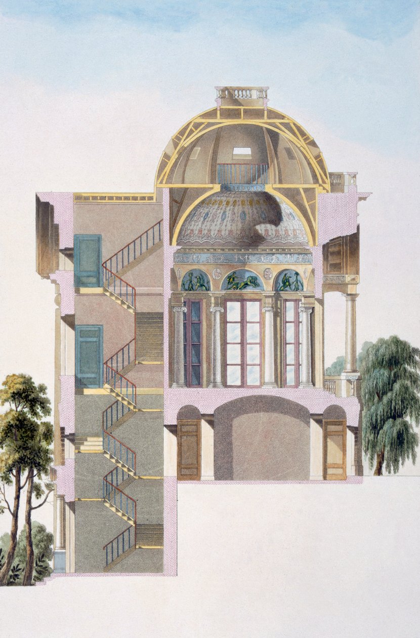 Cross section of the Pavilion of Hingene, near Anvers, from 
