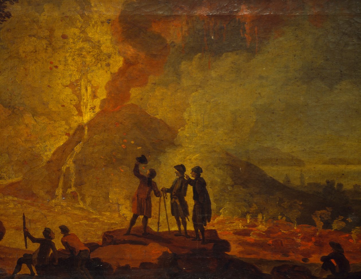 Eruption of Vesuvius (detail) by Pierre Jacques Volaire