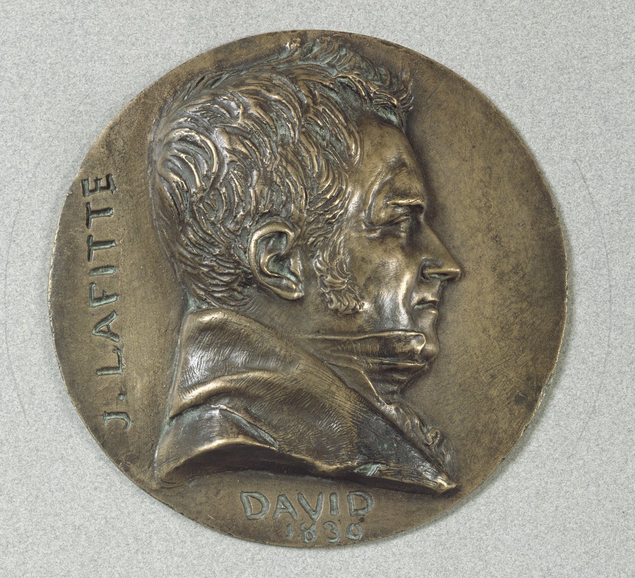 Medallion with a portrait of Jacques Lafitte by Pierre Jean David d