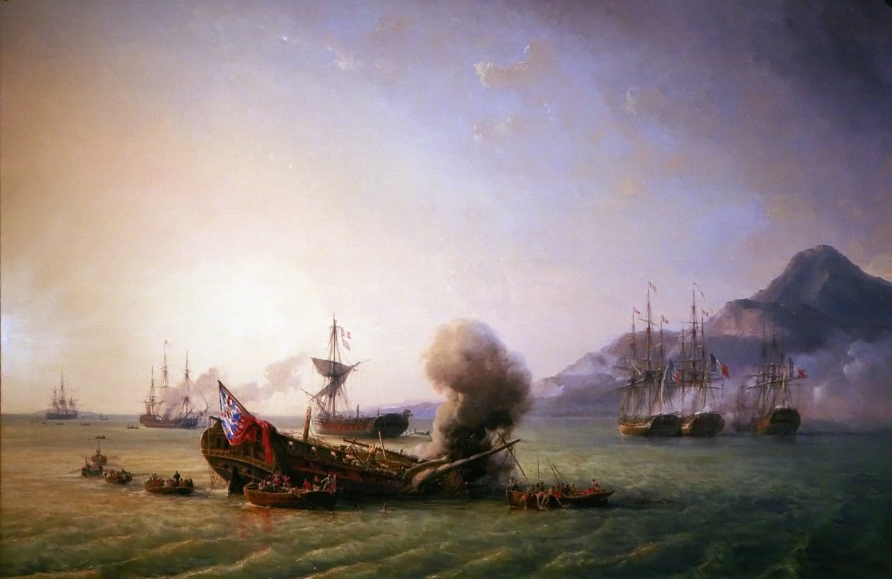 Combat of Grand Port, August 23, 1810 by Pierre Julien Gilbert